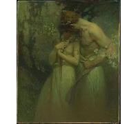 HRJUBWREE Retro Picture Art Painting Wall Poster Princess Hyacinth by Alphonse Mucha Vintage Art Print for Office Decor 60x90cm