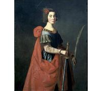 HRJUBWREE Retro Picture Art Painting Wall Poster Saint Catherine of Alexandria by Francisco De Zurbaran Vintage Art Print for Home Decor 60x90cm