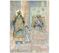 HRJUBWREE Retro Picture Art Painting Wall Poster Saint Eloi Points Out to the King of France Dagobert I That His Trousers Were Put Upside Down Vintage Art Print for Office Decor 60x90cm