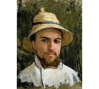 HRJUBWREE Retro Picture Art Painting Wall Poster Self Portrait with Pith Helmet by Gustave Caillebotte Vintage Art Print for Home Decor 60x90cm