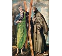 HRJUBWREE Retro Picture Art Painting Wall Poster Ss Andrew and of Assisi by El Greco Vintage Art Print for Home Decor 60x90cm