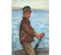 HRJUBWREE Retro Picture Art Painting Wall Poster Steering the Punt by Henrytuke Vintage Art Print for Home Decor 60x90cm