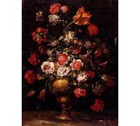 HRJUBWREE Retro Picture Art Painting Wall Poster Still Life of Flowers in a Vase by Andrea Scacciati Vintage Art Print for Home Decor 60x90cm