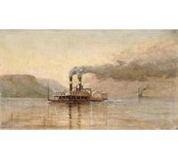 HRJUBWREE Retro Picture Art Painting Wall Poster the City of Saint Paul Dubuque by Alfred Bricher Vintage Art Print for Office Decor 60x90cm