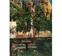 HRJUBWREE Retro Picture Art Painting Wall Poster the Cypress in the Garden of the Sultan by Joaquin Sorolla Y Bastida Vintage Art Print for Office Decor 60x90cm