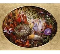 HRJUBWREE Retro Picture Art Painting Wall Poster the Death of Cock Robin by Anster Fitzgerald Vintage Art Print for Office Decor 60x90cm
