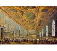 HRJUBWREE Retro Picture Art Painting Wall Poster the Doge of Thanking the Council After by Francesco Guardi Vintage Art Print for Office Decor 60x90cm