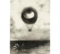 HRJUBWREE Retro Picture Art Painting Wall Poster the Eye Like a Strange Balloon Mounts Toward Series for Edgar Poe by Odilon Redon Vintage Art Print for Office Decor 60x90cm