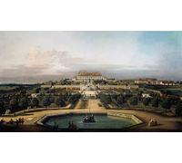 HRJUBWREE Retro Picture Art Painting Wall Poster the Imperial Castle Schlosshof Garden Side by Bernardo Bellotto Vintage Art Print for Office Decor 60x90cm