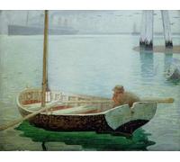 HRJUBWREE Retro Picture Art Painting Wall Poster the Outward Bound by Frederick Cayley Robinson Vintage Art Print for Office Decor 60x90cm