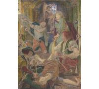 HRJUBWREE Retro Picture Art Painting Wall Poster the Prisoner of Chillon Entreating His Jailors to Bury His Brother by Madox Brown Vintage Art Print for Home Decor 60x90cm