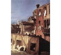 HRJUBWREE Retro Picture Art Painting Wall Poster The Stonemason's Yard Canaletto Vintage Art Print for Office Decor 60x90cm