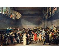 HRJUBWREE Retro Picture Art Painting Wall Poster the Tennis Court Oath Th June by Jacques Louis David Vintage Art Print for Home Decor 60x90cm