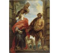 HRJUBWREE Retro Picture Art Painting Wall Poster the Two Holy Saints by Van Dyck Vintage Art Print for Home Decor 60x90cm