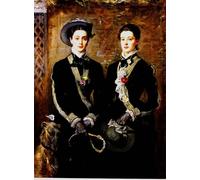 HRJUBWREE Retro Picture Art Painting Wall Poster Twins by John Everett Millais Vintage Art Print for Home Decor 60x90cm