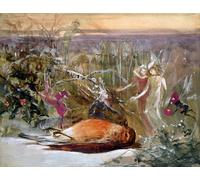 HRJUBWREE Retro Picture Art Painting Wall Poster Who Killed Cock Robin by Anster Fitzgerald Vintage Art Print for Home Decor 60x90cm