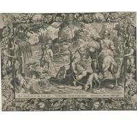 HRJUBWREE Vintage Poster Photo Wall Print Mural Artwork Birdcatchers Using Rods with Rings on to Catch Birds by Jan Van Der Straet Art Prints Painting for Office Decor 60x90cm