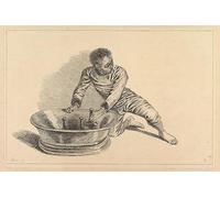 HRJUBWREE Vintage Poster Photo Wall Print Mural Artwork Black African Removing Bottles From a Cooler. by François Boucher Art Prints Painting for Home Decor 60x90cm