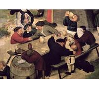 HRJUBWREE Vintage Poster Photo Wall Print Mural Artwork Fair with a Theatrical Presentation by Pieter Brueghel the Younger Art Prints Painting for Office Decor 60x90cm