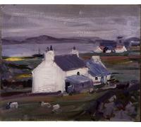 HRJUBWREE Vintage Poster Photo Wall Print Mural Artwork Farmsteading Iona Auchabhaich Croft by Campbell Boileau Cadell Art Prints Painting for Office Decor 60x90cm