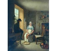 HRJUBWREE Vintage Poster Photo Wall Print Mural Artwork Gamekeeper and Cook by David Wilkie Art Prints Painting for Home Decor 60x90cm