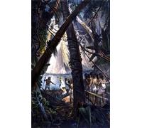 HRJUBWREE Vintage Poster Photo Wall Print Mural Artwork Goyana Indians in the Amazonian Forest Lithography by Jean Baptiste Debret Art Prints Painting for Home Decor 60x90cm