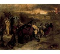 HRJUBWREE Vintage Poster Photo Wall Print Mural Artwork i vigili del fuoco del villaggio Pierre Cecile Puvis De Chavannes Art Prints Painting for Home Decor 60x90cm