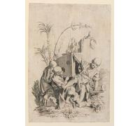 HRJUBWREE Vintage Poster Photo Wall Print Mural Artwork La Veue Sight from the series by François Boucher Art Prints Painting for Office Decor 60x90cm