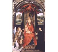 HRJUBWREE Vintage Poster Photo Wall Print Mural Artwork Lady and Child with Donors by Hans Memling Art Prints Painting for Office Decor 60x90cm