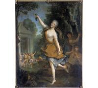 HRJUBWREE Vintage Poster Photo Wall Print Mural Artwork Mademoiselle Prevost in Bacchante Representation of the Dancer Mademoiselle Prevost During a Ballet by Jean Raoux for Office Decor 60x90cm
