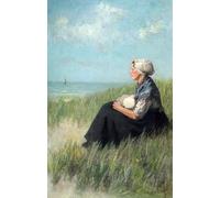 HRJUBWREE Vintage Poster Photo Wall Print Mural Artwork Mother and Child in the Dunes by David Adolf Constant Artz Art Prints Painting for Office Decor 60x90cm