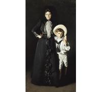 HRJUBWREE Vintage Poster Photo Wall Print Mural Artwork Mrs. Edward L. Davis and Her Son Livingston by John Singer Sargent Art Prints Painting for Office Decor 60x90cm