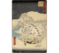 HRJUBWREE Vintage Poster Photo Wall Print Mural Artwork Nonakayama Village in Fujikawa July by Utagawa Hiroshige Art Prints Painting for Home Decor 60x90cm