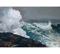 HRJUBWREE Vintage Poster Photo Wall Print Mural Artwork Northeaster by Winslow Homer Art Prints Painting for Home Decor 60x90cm