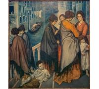 HRJUBWREE Vintage Poster Photo Wall Print Mural Artwork on a Bridge in Venice by Emile Bernard Art Prints Painting for Home Decor 60x90cm