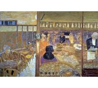 HRJUBWREE Vintage Poster Photo Wall Print Mural Artwork Place Clichy in Paris in the Evening the Cafe of the Little Poucet by Pierre Bonnard Art Prints Painting for Home Decor 60x90cm