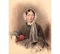 HRJUBWREE Vintage Poster Photo Wall Print Mural Artwork Portrait of an Famous Woman by George Richmond Art Prints Painting for Office Decor 60x90cm