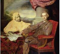 HRJUBWREE Vintage Poster Photo Wall Print Mural Artwork Portrait of Lord Rockingham and Edmund Burke by Joshua Reynolds Art Prints Painting for Office Decor 60x90cm