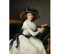 HRJUBWREE Vintage Poster Photo Wall Print Mural Artwork Portrait of Marie Charlotte Bontemps Countess of La Chatre by Elisabeth Louise Vigee Lebrun Art Prints Painting for Office Decor 60x90cm