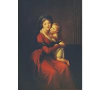 HRJUBWREE Vintage Poster Photo Wall Print Mural Artwork Portrait of Princess Alexandra Golitsyna with Her Son Pyotr by Elisabeth Louise Vigee Lebrun Art Prints Painting for Office Decor 60x90cm