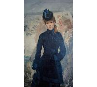 HRJUBWREE Vintage Poster Photo Wall Print Mural Artwork Promenade Hivernale by Giuseppe De Nittis Art Prints Painting for Office Decor 60x90cm