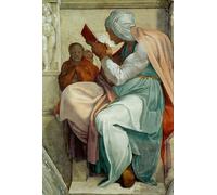 HRJUBWREE Vintage Poster Photo Wall Print Mural Artwork Prophets and Sibyls Persian Sibyl Sistine Chapel Ceiling in the Vatican by Buonarroti Art Prints Painting for Home Decor 60x90cm