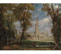 HRJUBWREE Vintage Poster Photo Wall Print Mural Artwork Salisbury Cathedral From the Bishops Grounds by John Constable Art Prints Painting for Office Decor 60x90cm