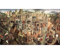 HRJUBWREE Vintage Poster Photo Wall Print Mural Artwork Scenes From the Passion of Christ by Hans Memling Art Prints Painting for Home Decor 60x90cm