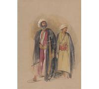 HRJUBWREE Vintage Poster Photo Wall Print Mural Artwork Sheik Hussein of Gebel Tor and His Son by John Frederick Lewis Art Prints Painting for Home Decor 60x90cm