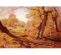 HRJUBWREE Vintage Poster Photo Wall Print Mural Artwork Spring the Outskirts of Burham Wood by Andrew Maccallum Art Prints Painting for Office Decor 60x90cm