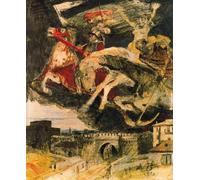 HRJUBWREE Vintage Poster Photo Wall Print Mural Artwork Study to 'War' Arnold Bocklin Art Prints Painting for Office Decor 60x90cm