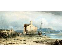 HRJUBWREE Vintage Poster Photo Wall Print Mural Artwork Tegwin Ferry With Snowdon In The Distance From Near Harlech North Wales John Varley Art Prints Painting for Office Decor 60x90cm