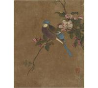 HRJUBWREE Vintage Poster Photo Wall Print Mural Artwork Ten Pictures of Birds and Flowers by Ming Dynasty Chinese School Art Prints Painting for Home Decor 60x90cm