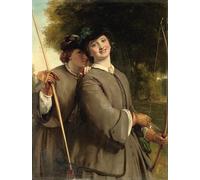 HRJUBWREE Vintage Poster Photo Wall Print Mural Artwork the Archers by William Powell Frith Art Prints Painting for Home Decor 60x90cm